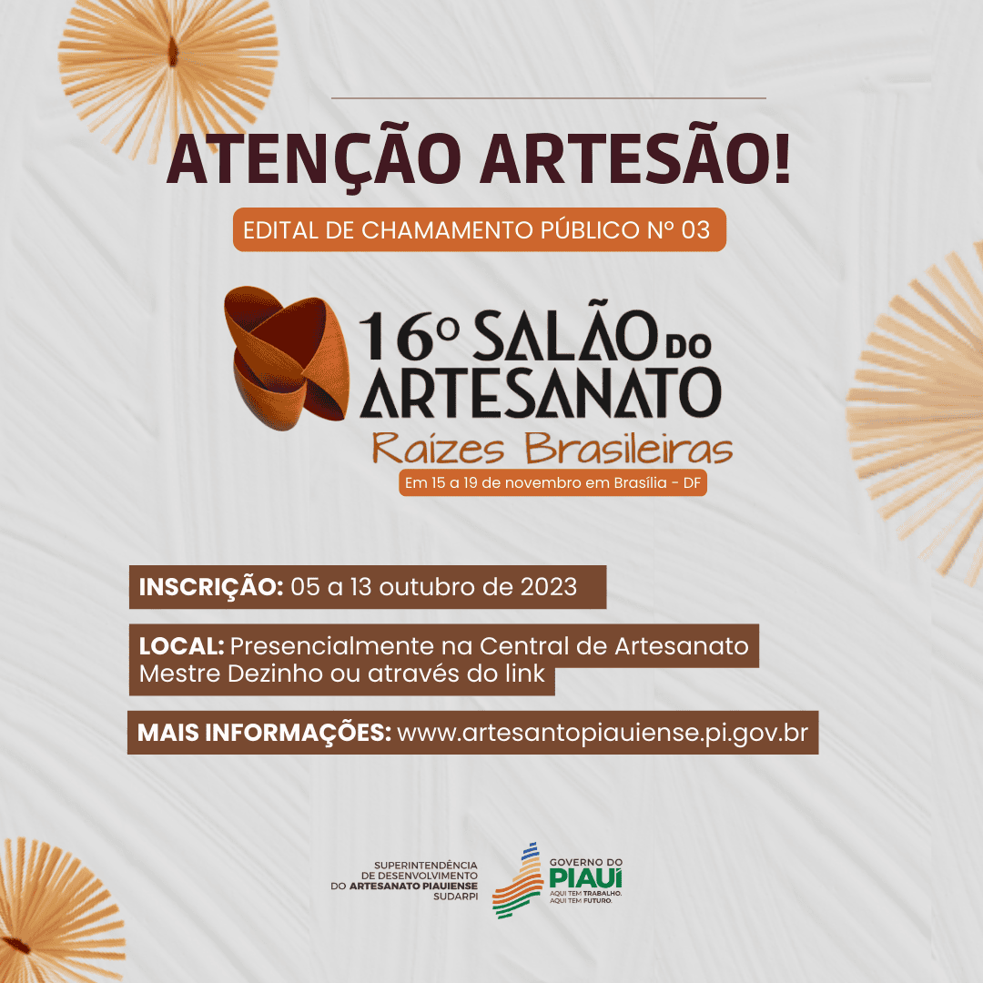 Data para inscrição de 08 a 13 de outubro 2023